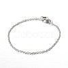 Tarnish Resistant Stainless Steel Cable Chain Bracelets X-BJEW-JB01930-2