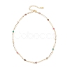 Brass Oval Link Chain Necklaces for Women NJEW-JN05742-4