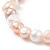 Natural Pearl Beaded Slider Bracelet for Women BJEW-JB08330-02-4