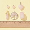 5 Styles Natural Rose Quartz Pendants G-FS0002-46-4
