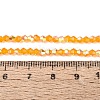 AB Color Plated Transparent Glass Beads Strands GLAA-G127-01L-2