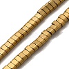 2-Hole Electroplated Synthetic Non-magnetic Hematite Beads Strands G-L613-A01-01A-1