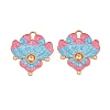 Alloy Enamel Cabochon Connector Settings AL-CBA8479-11KCG-1
