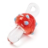 Transparent Handmade Lampwork Pendants LAMP-T021-14E-2