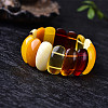 Rectangle Synthetic Amber Stretch Bracelets for Women FIND-PW0021-03-1-4