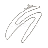 Anti-Tarnish Rhodium Plated 925 Sterling Silver Wheat Chains Necklace for Women STER-I021-02A-P-4