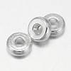 Flat Round Brass Spacer Beads KK-E738-65C-S-1
