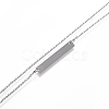 Non-Tarnish 304 Stainless Steel Rectangle Pendant Necklaces STAS-I166-35P-1