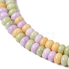 Cracked Opaque Glass Beads Strand GLAA-D306-A05-3