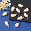 Acrylic Imitation Pearl Connector Charms PALLOY-YW0001-51-5