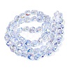 Electroplate Transparent Glass Beads Strands EGLA-N057-02A-M-3