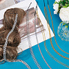 6Pcs 6 Styles Stainless Steel Punk Tassel Hair Clips Hair Extension Chain Clasps MRMJ-NB0001-18-5