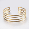 Hollow Ion Plating(IP) 304 Stainless Steel Wide Band Cuff Bangles BJEW-H565-01G-2