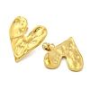 Heart Ion Plating(IP) 304 Stainless Steel Stud Earrings EJEW-H013-34G-2