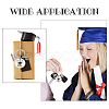 9Pcs 9 Style Graduation Theme 201 Stainless Steel Keychain Clasps KEYC-PH0001-52-3