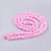 Spray Painted Crackle Glass Beads Strands CCG-Q001-10mm-02-2