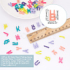 52Pcs 26 Style Rack Plating Spray Painted Alloy 1-Loop/2-Loop Link Pendants FIND-NB0004-34-2