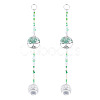 Glass Teardrop Window Hanging Suncatchers HJEW-TADJ0004-2