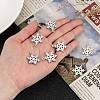 Snowflake Alloy Enamel Pendants ENAM-R041-34-4