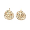Brass Micro Pave Cubic Zirconia Pendants ZIRC-G157-03H-01G-1