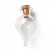 Teardrop Glass Cork Bottles Ornament AJEW-A039-01B-2
