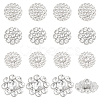 AHADERMAKER 24Pcs 4 Styles 1-Hole Alloy Rhinestone Shank Buttons BUTT-GA0001-18-1