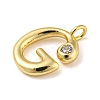 Rack Plating Brass Micro Pave Cubic Zirconia Pendants KK-A200-24G-G-2