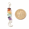 Chakra Theme Natural Gemstone Pendant Decorations X-HJEW-JM00645-02-2