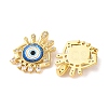 Rack Plating Brass Micro Pave Cubic Zirconia Pendants KK-H486-22G-01-2
