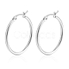 Non-Tarnish 304 Stainless Steel Hoop Earrings PW-WG89744-13-1