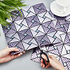 5Pcs Square Mosaic Glass Wall Decorations AJEW-AR0001-28-3