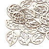 Undyed Wood Pendants WOOD-T008-35-1