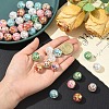 12Pcs Transparent Inner Flower Acrylic Beads RESI-YW0004-86A-4