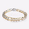 Men's 304 Stainless Steel Figaro Chain Bracelets BJEW-I238-11A-1