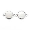 Tarnish Resistant 304 Stainless Steel Cabochon Connector Settings X-STAS-G127-14-10mm-P-2