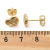 Rack Plating Brass Micro Pave Clear Cubic Zirconia Stud Earrings EJEW-K299-01G-D-5