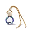 Empty Glass Perfume Bottle Pendants HJEW-A004-02-2