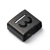 Ion Plating(IP) 304 Stainless Steel Square Slide Charms STAS-L132-12B-B-2