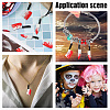 ARRICRAFT 50Pcs 2 Styles Halloween Theme Plastic Pendants KY-AR0001-20-7