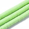 Flat Round Handmade Polymer Clay Beads CLAY-R067-10mm-24-1
