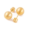 Round Ball Drawbench Brass Ear False Plugs for Women EJEW-G391-24D-G-3
