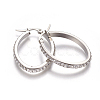 201 Stainless Steel Hoop Earrings LS-EJEW-A055-08P-2