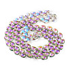 Electroplate Triangle Glass Beads Strands EGLA-A036-11A-M-3