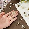 24Pcs Cross Alloy Lapel Pin Backs for Backpack Clothes JEWB-FH0002-99A-3