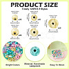 120Pcs 5 Styles Handmade Evil Eye Lampwork Beads Strands LAMP-TA0001-50-4