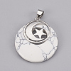 Synthetic Howlite Pendants KK-F751-F19-1-2