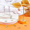 6Pairs 2 Colors Brass Micro Pave Clear Cubic Zirconia Earring Hooks ZIRC-BBC0001-85-3