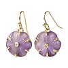 Flower Natural Mixed Stone Dangle Earrings EJEW-G456-01G-6