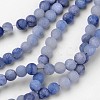 Dyed & Heated Natural Blue Aventurine Beads Strands G-D809-09-6mm-1