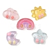 Sky Theme Transparent Resin Cabochons RE-CBA332C-02-1